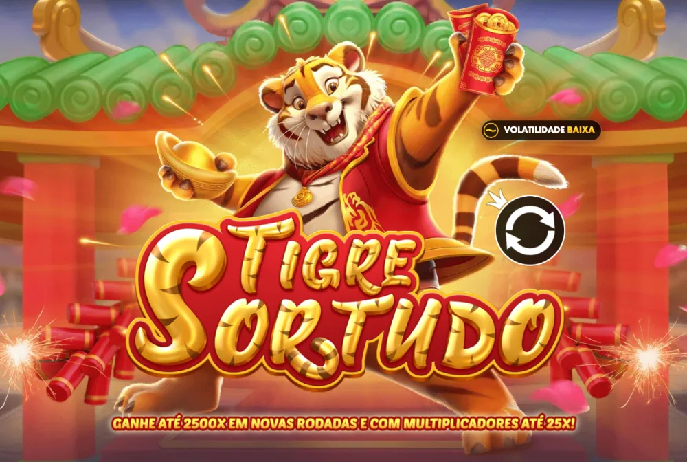 Tela inicial do Tigre Sortudo com a grade 3x3 e o tema de tigre carregada no navegador
